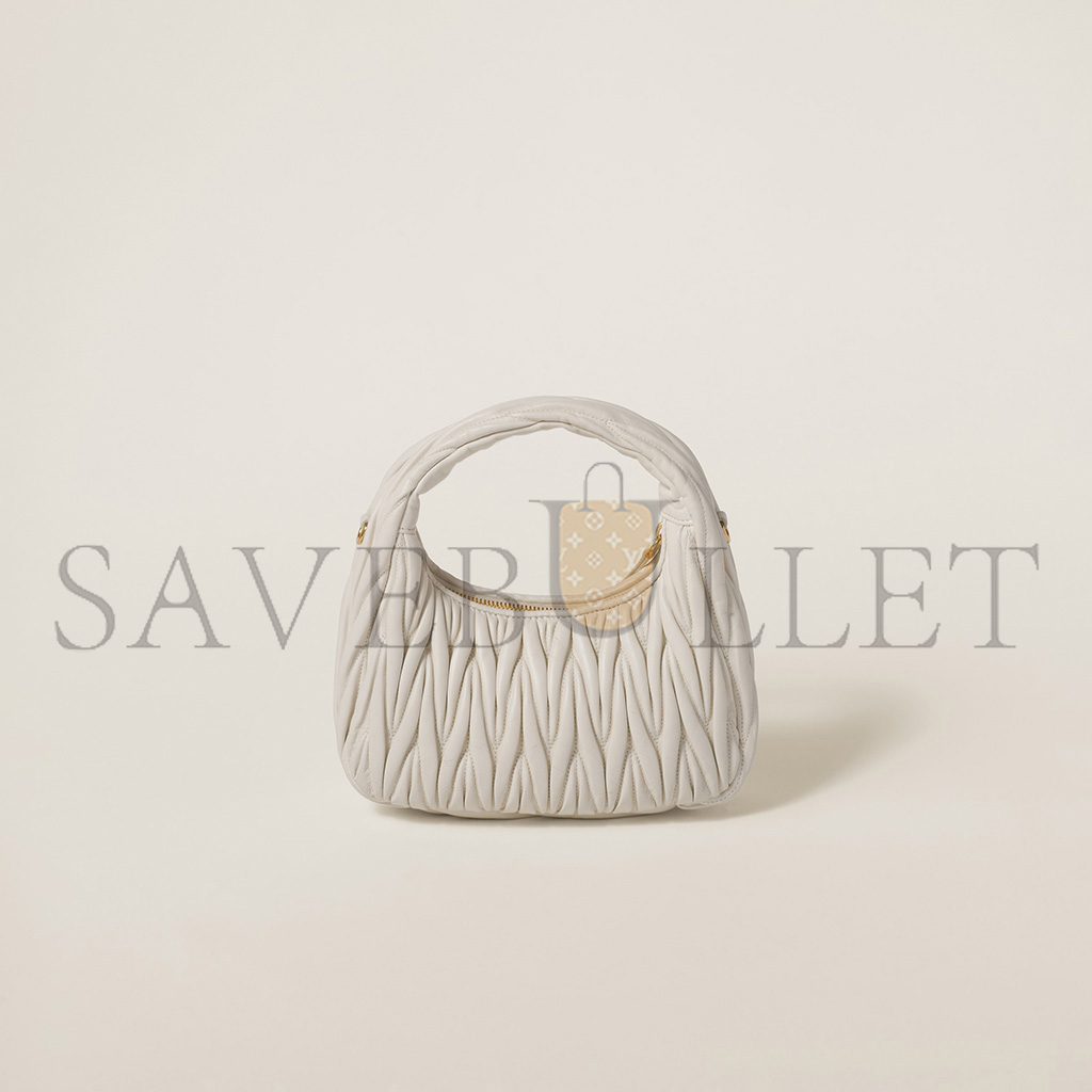 M1v M1v wander matelassÉ nappa leather hobo bag 5bc125 (20*17*6cm)
